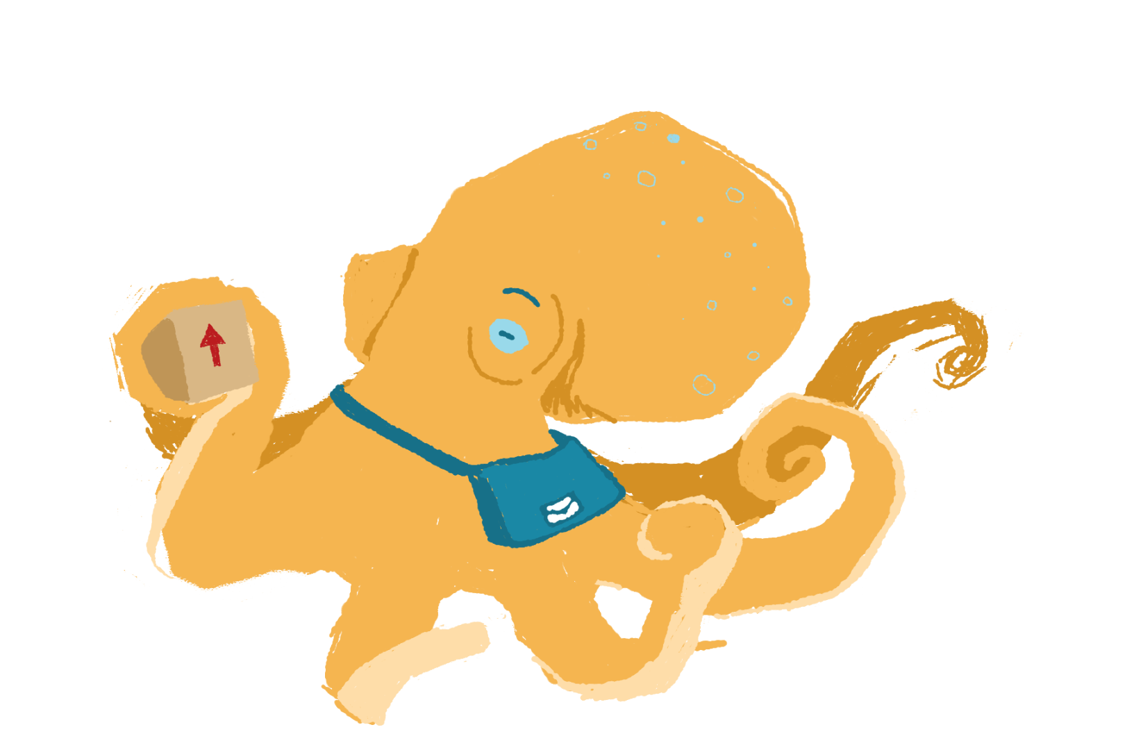 octopus as a postal office worker